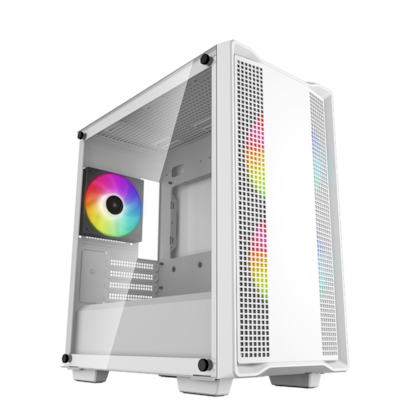 Gabinete Deepcool Cc 360 Wh Argb Matx Mid Tower Lateral De Vidro Temperado Usb 3.0 Branco R-cc360-whapm3-g-1