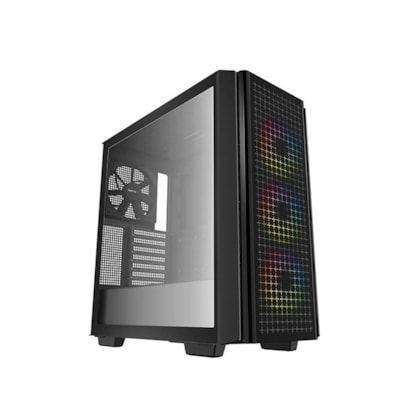 Gabinete Deepcool Cg 540 Mid Tower Rgb Lateral De Vidro Temperado 4 Fans Preto R-cg540-bkage4-g-1