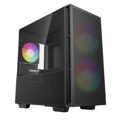 Gabinete Deepcool Ch 360 Mid Tower Lateral De Vidro Temperado 3 Fans Preto R-ch360-bkape3-g-1