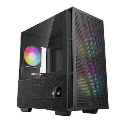 Gabinete Deepcool Ch360 Digital Argb Matx Mini Tower Usb 3.0 Lateral De Vidro Temperado Com 3 Fan R-ch360-bkape3d-g-1