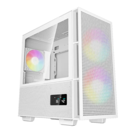 Gabinete Deepcool Ch360 Digital Wh Argb Matx Mini Tower Lateral De Vidro Temperado Com 3 Fan Branco R-ch360-whape3d-g-1