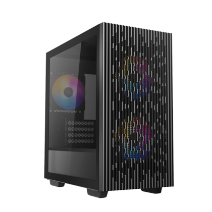 Gabinete Deepcool Matrexx 40 3Fs Rgb Matx Mid Tower Lateral De Vidro Temperado Usb 3.0 Preto Dp-Matx-Matrrexx40-3Fs