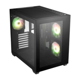 Gabinete Fsp Cmt380 Argb Atx Mid Tower Usb 3.0 Vidro Temperado Com 3 Fan Preto Cmt380