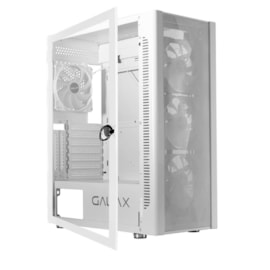 Gabinete Galax Revolution-06 Atx Mid Tower Lateral De Vidro Temperado 4 Fans Sem Fonte Branco G-cgg6agwa4b0-glxg