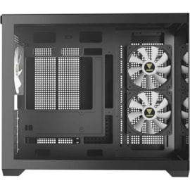 Gabinete Gamdias Aura Gc10M Argb V2 Preto Matx Micro Tower Vidro Temperado Com 3 Fan