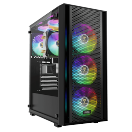 Gabinete Gamdias Aura GC2 Elite Atx Mid Tower Lateral De Vidro Temperado Com 4 Fans Sem Fonte Preto