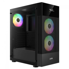 Gabinete Gamdias Aura Gc5 Elite Argb Atx Mid Tower Lateral De Vidro Temperado Usb 3.0 Preto