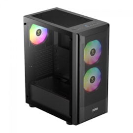 Gabinete Gamdias Aura Gc6 Argb Argb Atx Mid Tower Lateral De Vidro Temperado Usb 3.0 Preto
