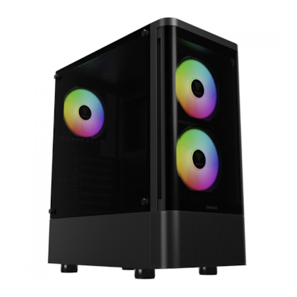 Gabinete Gamdias Talos E3 Cg Atx Mid Tower Lateral De Vidro Temperado Usb 3.0 Preto