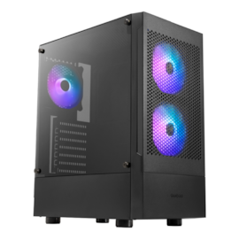 Gabinete Gamdias Talos E3 Mesh Atx Mid Tower Lateral De Vidro Temperado Usb 3.0 Com 3 Fans Preto