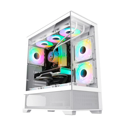 Gabinete  Gamemax Vista Aw Eatx Mid Tower Vidro Temperado Usb Tipo C Branco X214100901971