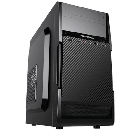 GABINETE GAMER C3 TECH MT-25V2BK PRETO COM FONTE 200W