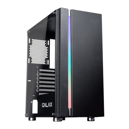 GABINETE GAMER GALAX QUASAR PRETO SEM FONTE - GX600