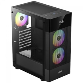 Gabinete Gamer Gamdias Aura Gc5 Argb Atx Mid Tower Lateral De Vidro Temperado Usb 3.0 Preto