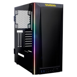 GABINETE GAMER GAMDIAS TALOS M1B, LATERAL EM FRONTAL VIDRO TEMPERADO PRETO, SEM FAN - TALOS-M1B