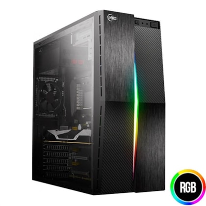 GABINETE GAMER KWG VELA M2 RGB MID TOWER PRETO