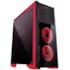 GABINETE GAMER PCYES TANK TANPVVM3FCVT PRETO/VERMELHO COM 3 FANS