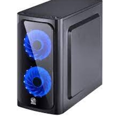 GABINETE GAMER PCYES VENUS LED AZUL PRETO VENPTAZ2FCA