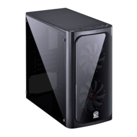 GABINETE GAMER PCYES VENUS LED VERMELHO MID TOWER 2 FANS
