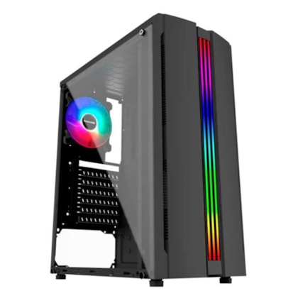 GABINETE GAMER PIXXO GF5522 RGB PRETO