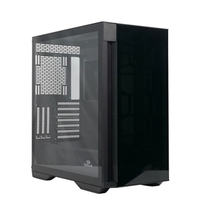 GABINETE GAMER REDRAGON MEGATRON GC-705B, VIDRO TEMPERADO, PRETO - GC-705B