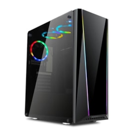 GABINETE GAMER REDRAGON TAILGATE PRETO, 5 FANS RGB DOUBLE RING, GC-702