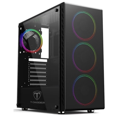 GABINETE GAMER T-DAGGER G10B MID TOWER BLACK TGC-G10B