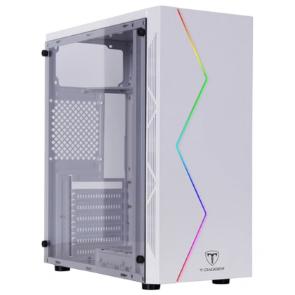 GABINETE GAMER T-DAGGER P03W RGB MID TOWER BRANCO TGC-P03W