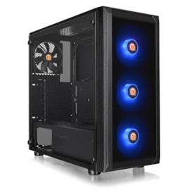 Gabinete Gamer Thermaltake Versa J23 Rgb Mid Tower Vidro Temperado Black Sem Fonte Com 4 Fans Ca-1l6-00m1wn-01