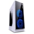 GABINETE GAMER VX GAMING CRATER BRANCO COM 2 FANS LED AZUL