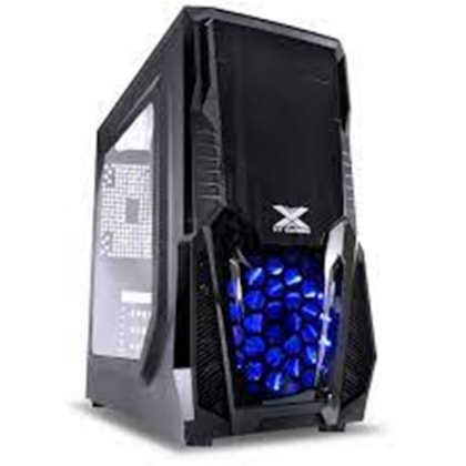 GABINETE GAMER VX GAMING KEPLER PRETO 1 FAN LED AZUL