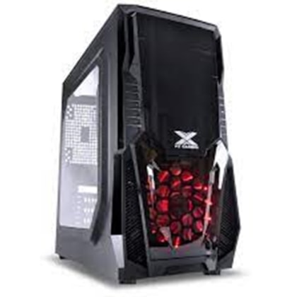 GABINETE GAMER VX GAMING KEPLER PRETO COM FAN VERMELHO