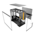 Gabinete Geometric Future Model 3 Matx Mini Tower Vidro Temperado Usb Tipo C Preto E Cinza Geo-M3-Bg
