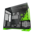 Gabinete Geometric Future Model 3 Matx Mini Tower Vidro Temperado Usb Tipo C Preto E Verde Geo-M3-Bnv