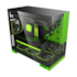 Gabinete Geometric Future Model 3 Matx Mini Tower Vidro Temperado Usb Tipo C Preto E Verde Geo-M3-Bnv