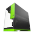 Gabinete Geometric Future Model 3 Matx Mini Tower Vidro Temperado Usb Tipo C Preto E Verde Geo-M3-Bnv