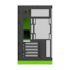 Gabinete Geometric Future Model 3 Matx Mini Tower Vidro Temperado Usb Tipo C Preto E Verde Geo-M3-Bnv