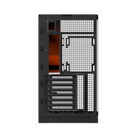 Gabinete Geometric Future Model 5 Eatx Mid Tower Lateral De Vidro Temperado Usb Tipo C 5 Fans Preto E Amarelo Geo-M5F-By