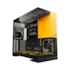 Gabinete Geometric Future Model 5 Eatx Mid Tower Lateral De Vidro Temperado Usb Tipo C 5 Fans Preto E Amarelo Geo-M5F-By