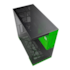 Gabinete Geometric Future Model 5 Eatx Mid Tower Lateral De Vidro Temperado Usb Tipo C Preto E Verde Geo-M5-Bnv