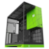 Gabinete Geometric Future Model 5 Eatx Mid Tower Lateral De Vidro Temperado Usb Tipo C Preto E Verde Geo-M5-Bnv
