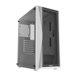 Gabinete Hyrax Hgb600 E-atx Full Tower Lateral De Vidro Temperado Branco C/ 4 Fans Rgb Hgb600w