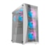 Gabinete Hyrax Hgb600 E-atx Full Tower Lateral De Vidro Temperado Branco C/ 4 Fans Rgb Hgb600w