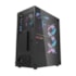 Gabinete Hyrax Hgb600 E-atx Full Tower Lateral De Vidro Temperado Preto C/ 4 Fans Rgb Hgb600b