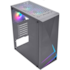 Gabinete K-mex Kratos Ii Frontal Barra Led Rgb Rainbow Usb2.0 Preto Lat. Acrilico S/fonte S/fan Cg-45tp