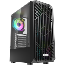 Gabinete Kalkan Alfern Lite Atx Mid Tower Lateral De Vidro Temperado Usb 3.0 Preto Klk00088