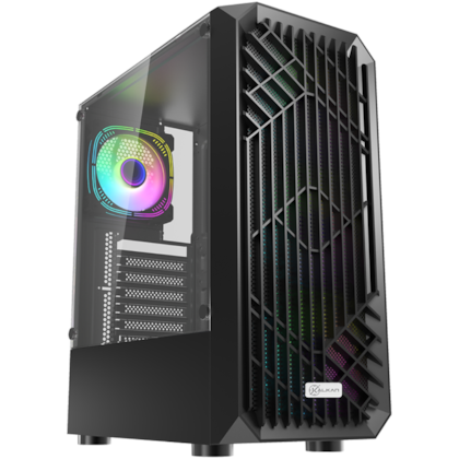 Gabinete Kalkan Alfern Lite Atx Mid Tower Lateral De Vidro Temperado Usb 3.0 Preto Klk00088