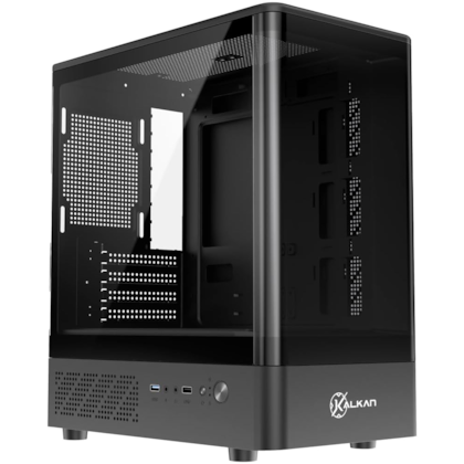 Gabinete Kalkan Avalon Curve Matx Vidro Temperado Mid Tower Usb 3.0 Preto Klk00076
