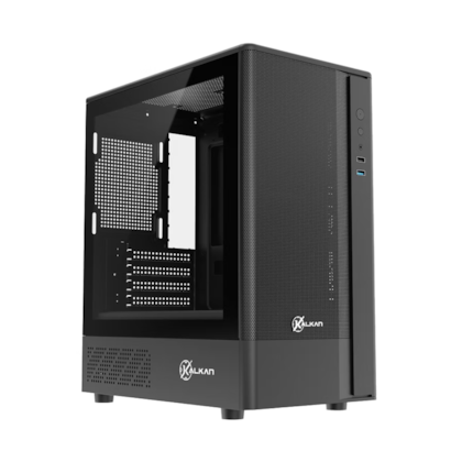 Gabinete Kalkan Avalon Pro V2 Matx Mid Tower Lateral De Vidro Temperado Usb 3.0 Preto Klk074