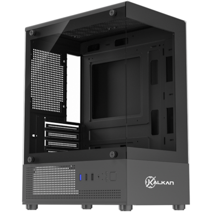 Gabinete Kalkan Hakon Matx Mid Tower Vidro Temperado Usb 3.0 Preto Sem Fan Klk00080